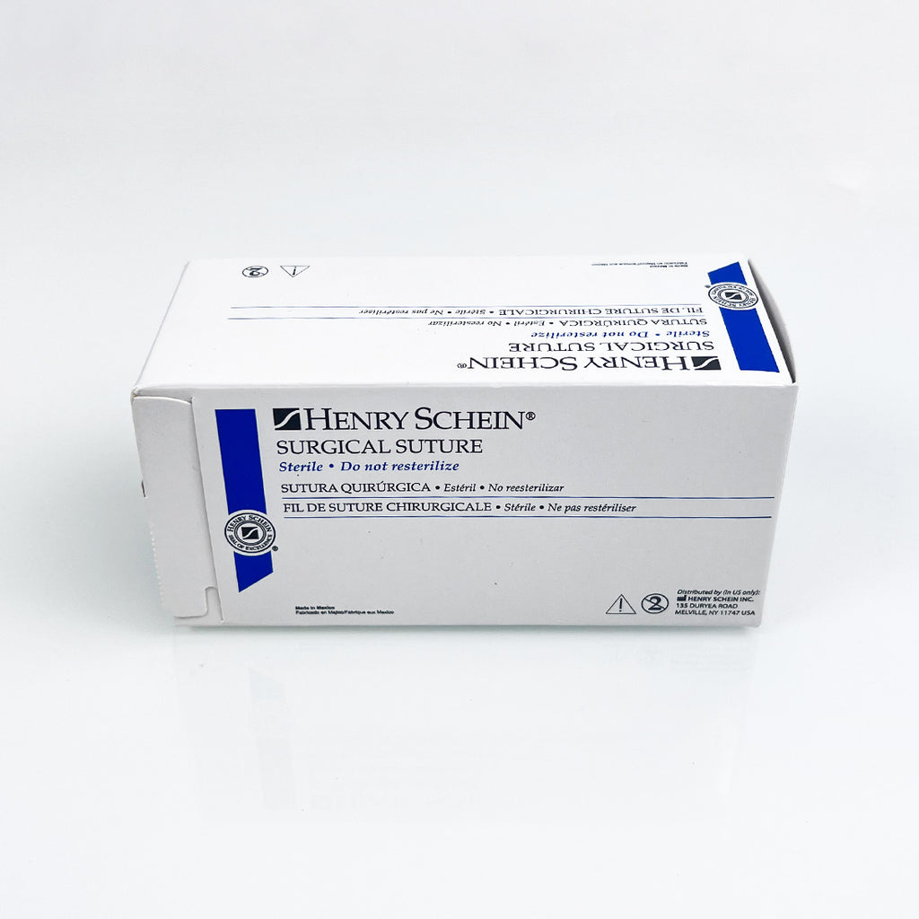 Henry Schein Surgical Suture Nylon Black Filament 6-0 18"/45cm Reverse Cutting