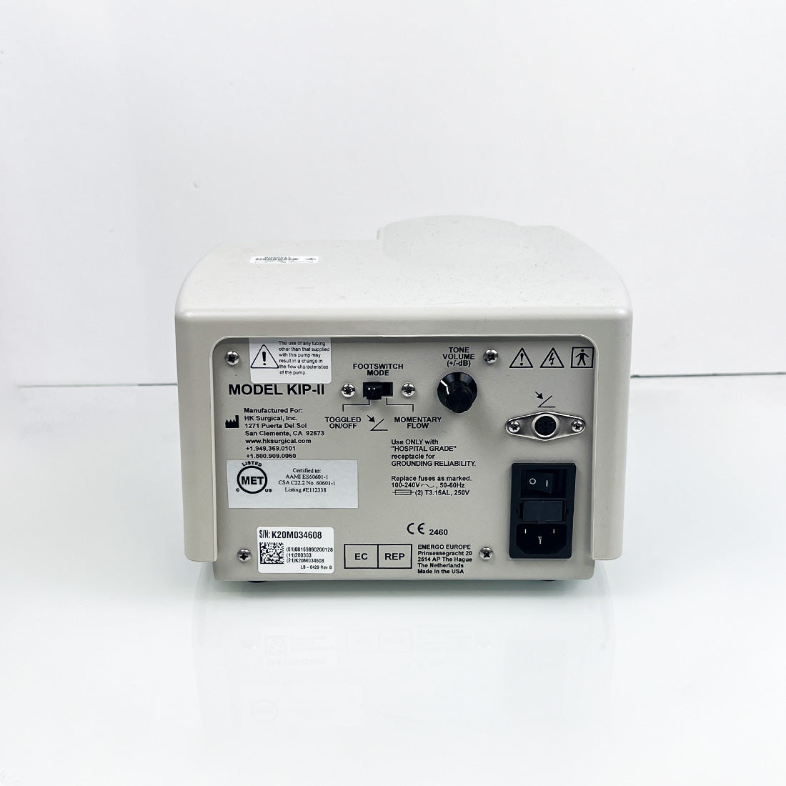 HK Surgical Klein Pump KIP-II Infiltration Anesthesia Delivery System