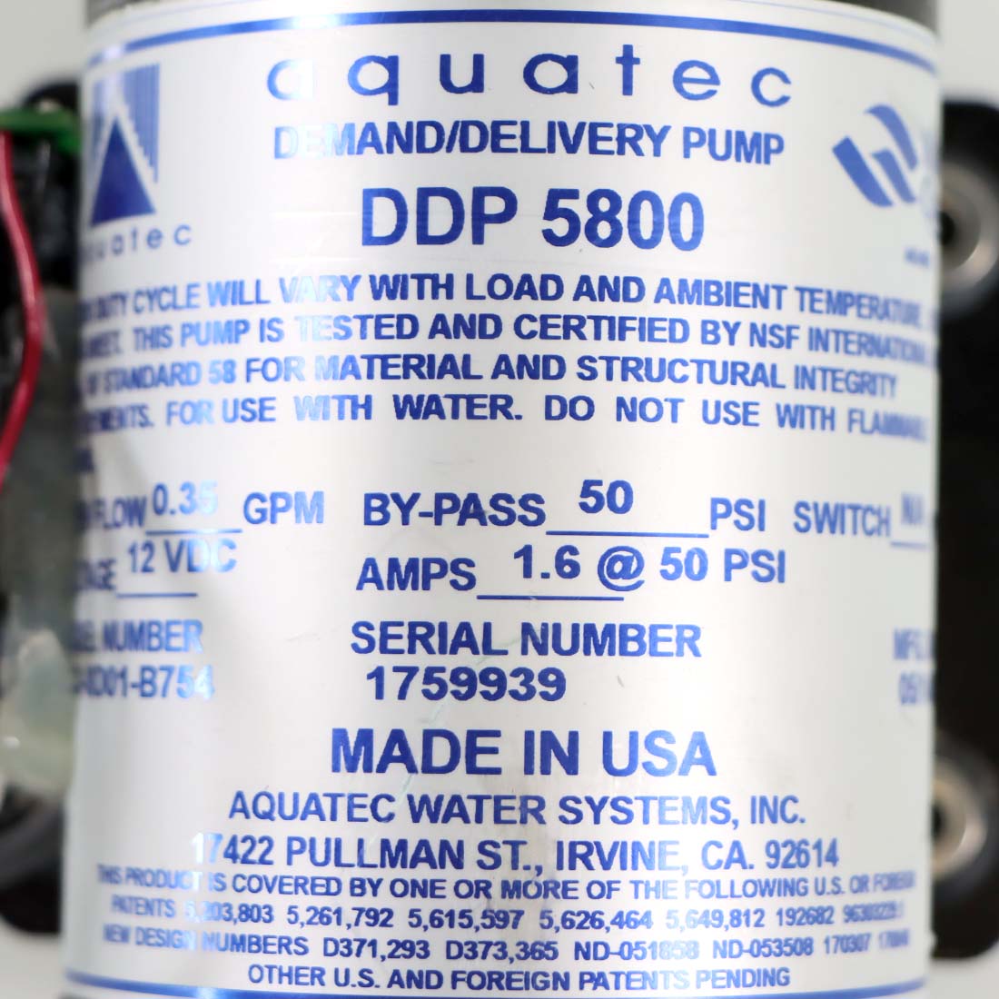 Coherent Star LightSheer Aquatec Demand / Delivery Pump DDP 5800 Part As-Is (I)
