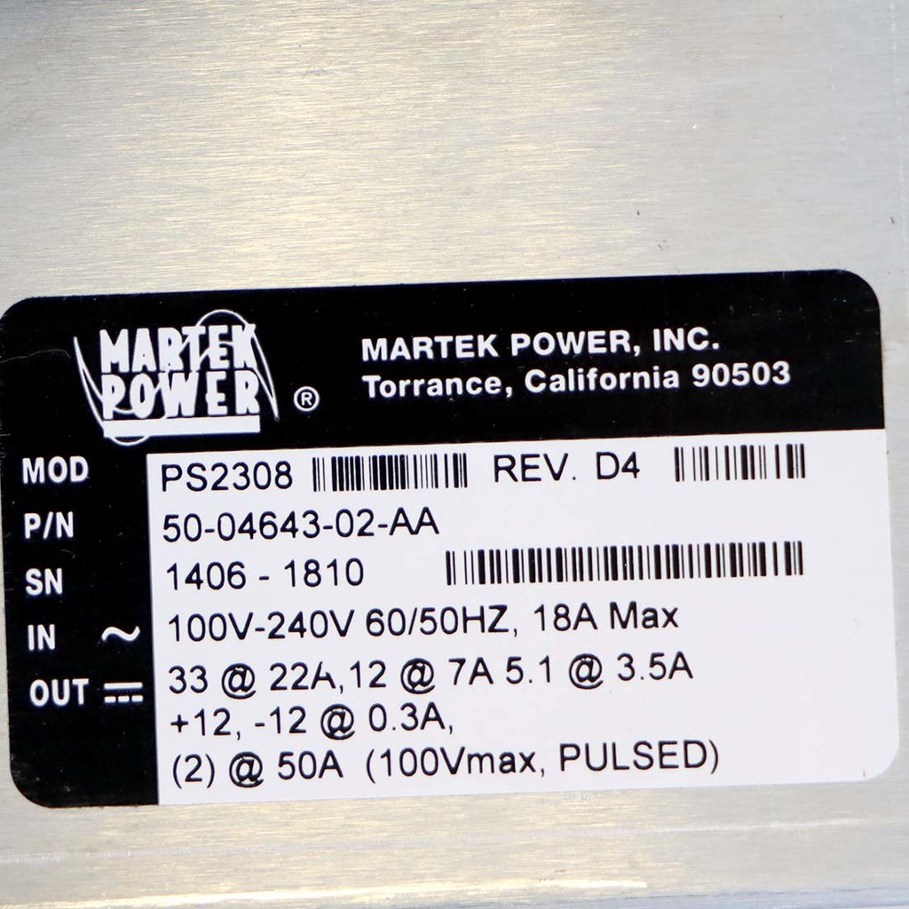 Coherent Star LightSheer XC Martek Power Supply HVPS PS2308 100-240V As-Is (H)