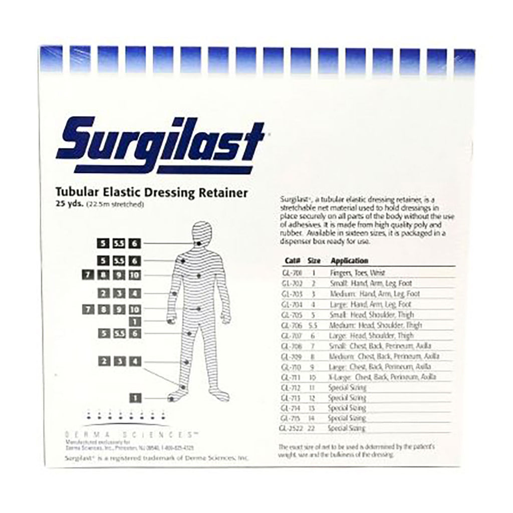 Surgilast Tubular Elastic Latex Dressing Retainer Size 6 GL-707 17-Feet