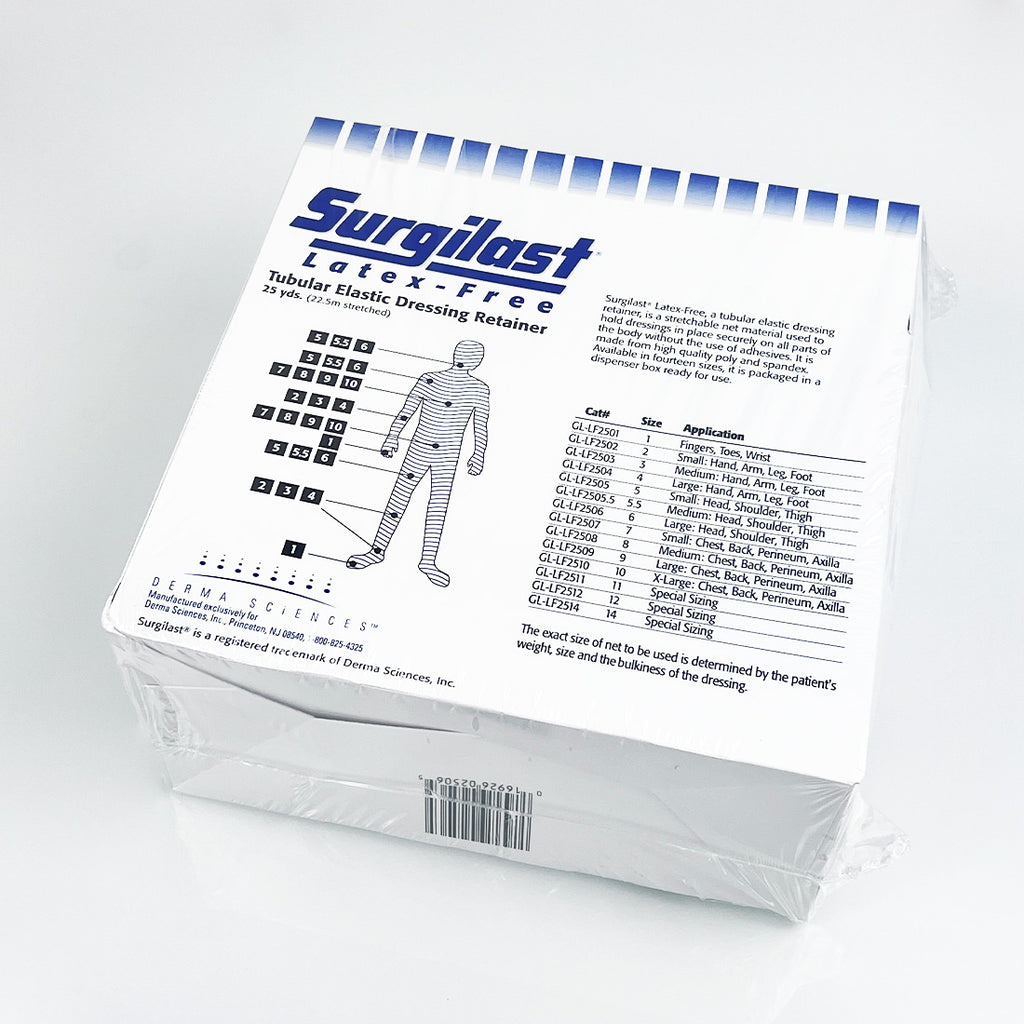 Surgilast Latex Free Tubular Elastic Dressing Retainer Size 6 GL-LF2506 25-Yards