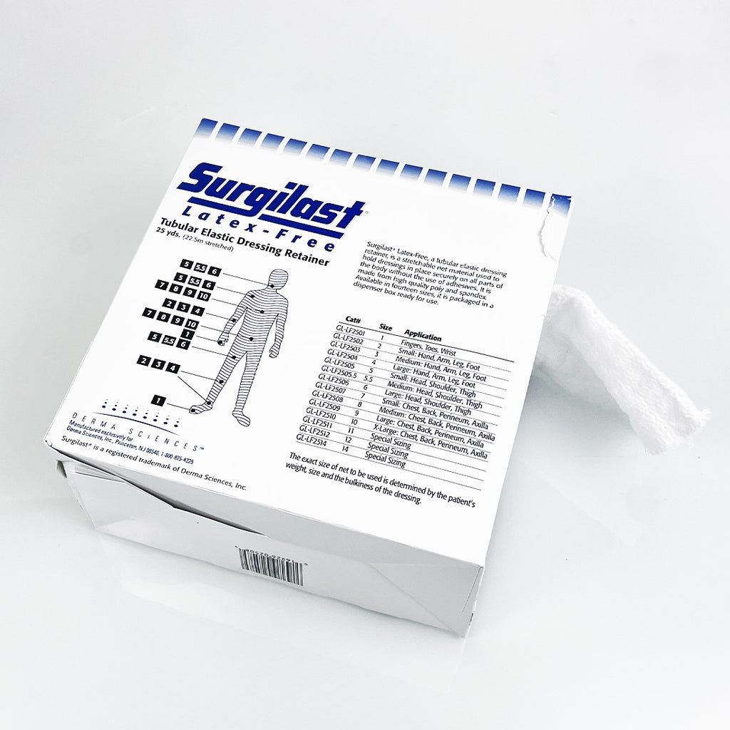 Surgilast Latex Free Tubular Elastic Dressing Retainer Size 8 GL-LF2508 9-Feet