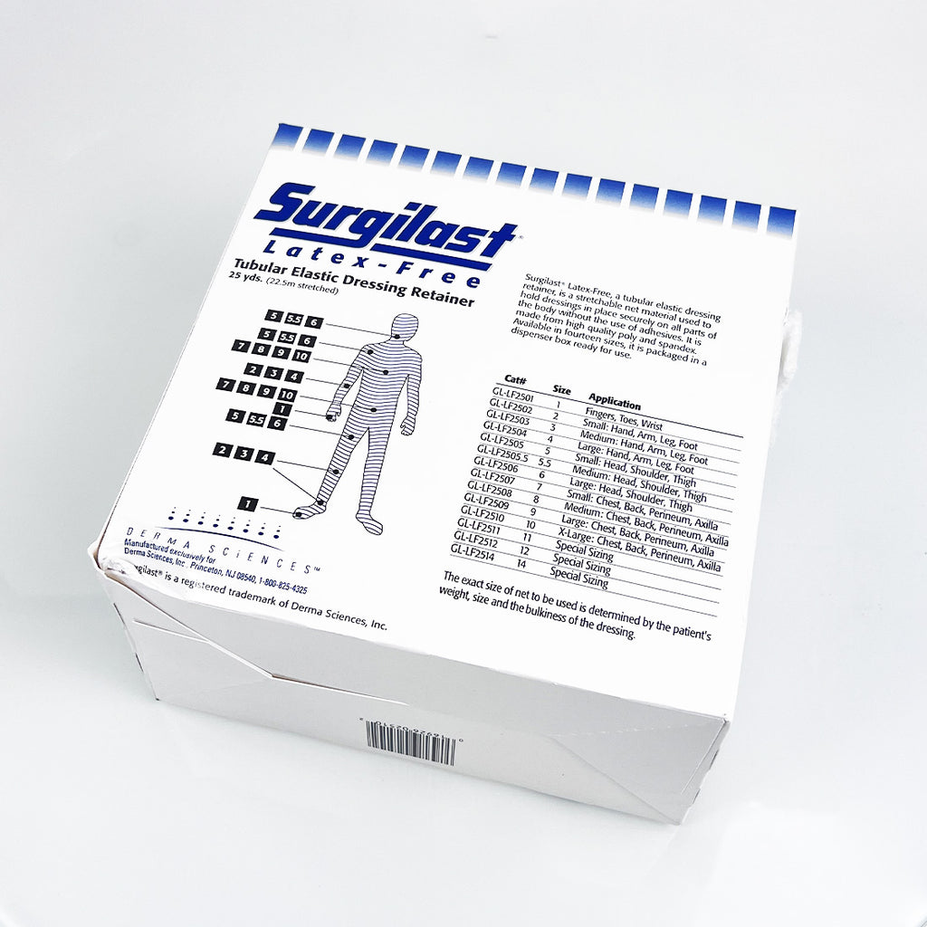 Surgilast Latex Free Tubular Elastic Dressing Retainer Size 9 GL-LF2509 7-Feet