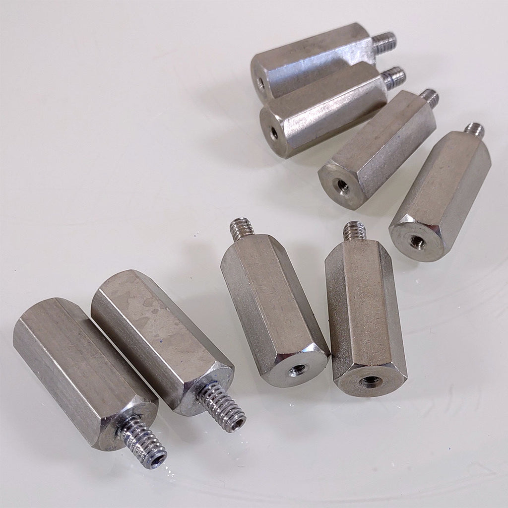 Coherent Lumenis Star Lightsheer Parts Large Metal Spacers Threaded Stackable x8