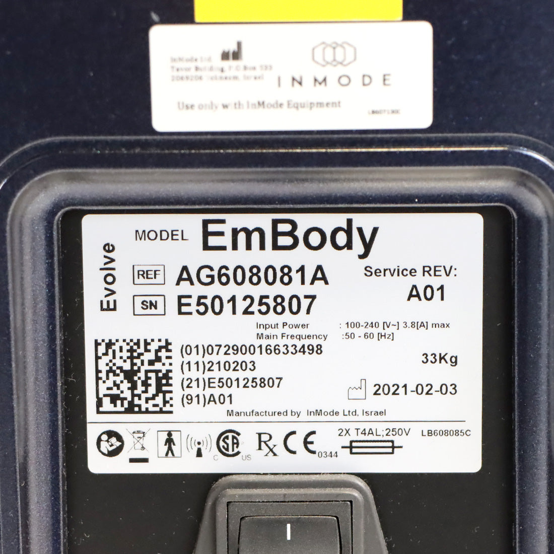 2021 InMode EvolveX EmBody Contouring Transform Tone Tite Body Sculpting EMS