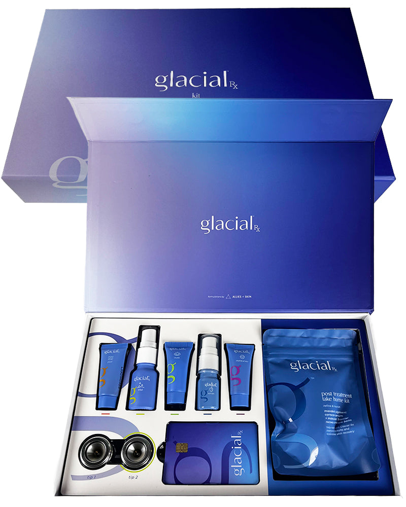 Glacial RX Patient Treatment Kit Pre and Post Treatment Serum Lotion (USED Card)