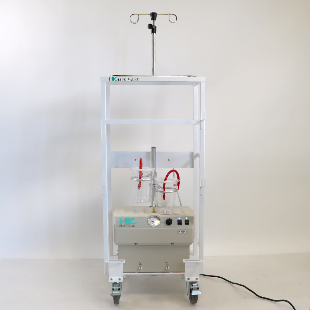 HK Surgical Aspirator Pump AP-III 115V with Valet Cart 42in Tall Vacuum 85-LPM