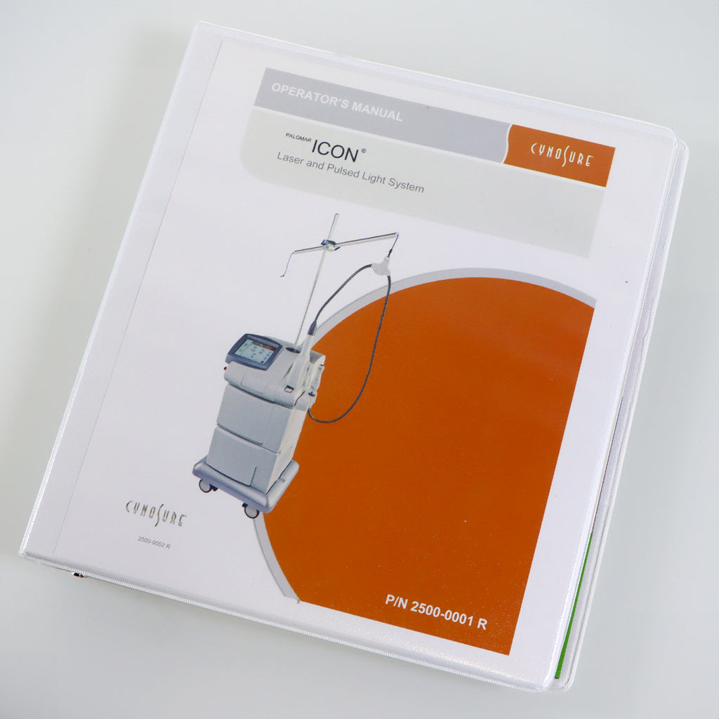 Cynosure Palomar ICON Laser Operators Manual User Instruction Guide 2500-0001