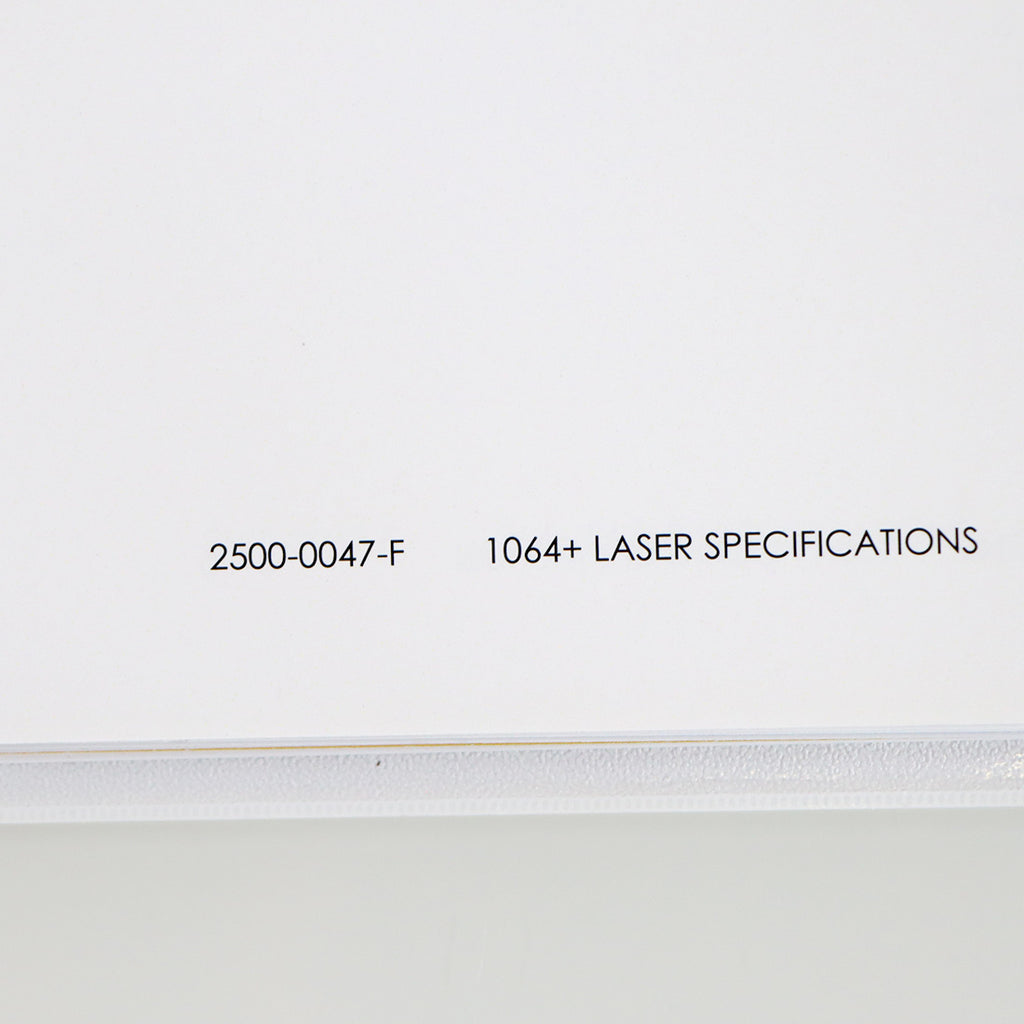 Cynosure Palomar ICON Laser Operators Manual User Instruction Guide 2500-0001