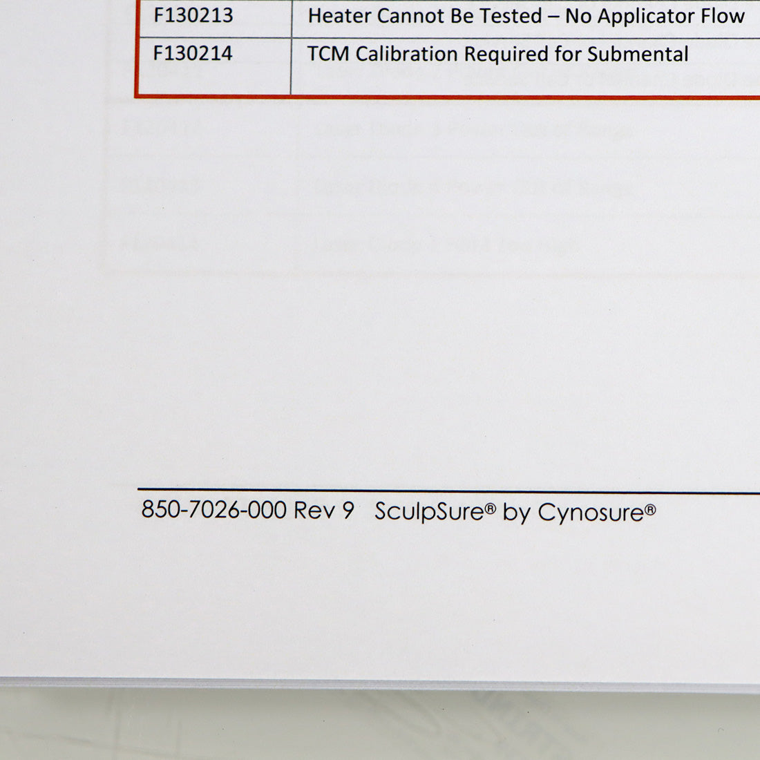Cynosure SculpSure Laser Operator Manual User Guide Treatment Operation Book