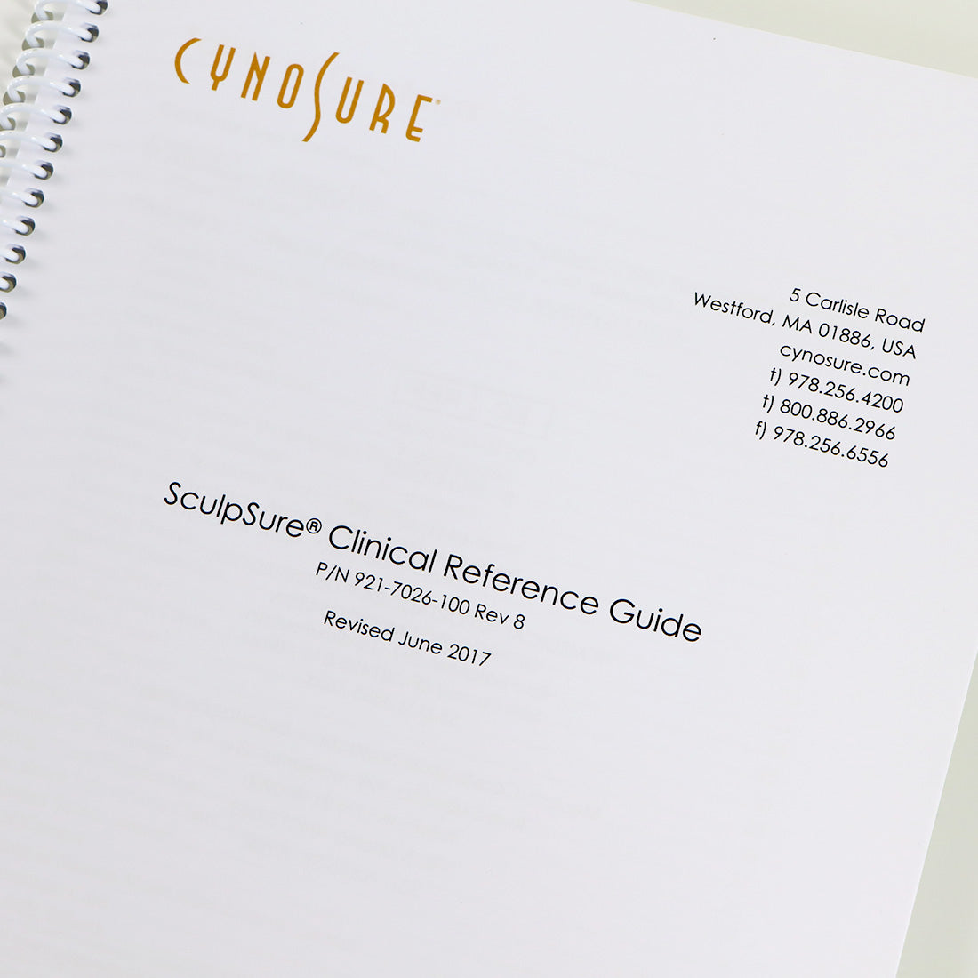 Cynosure SculpSure Diode Laser Clinical Reference Guide Training Treatment 72Pgs