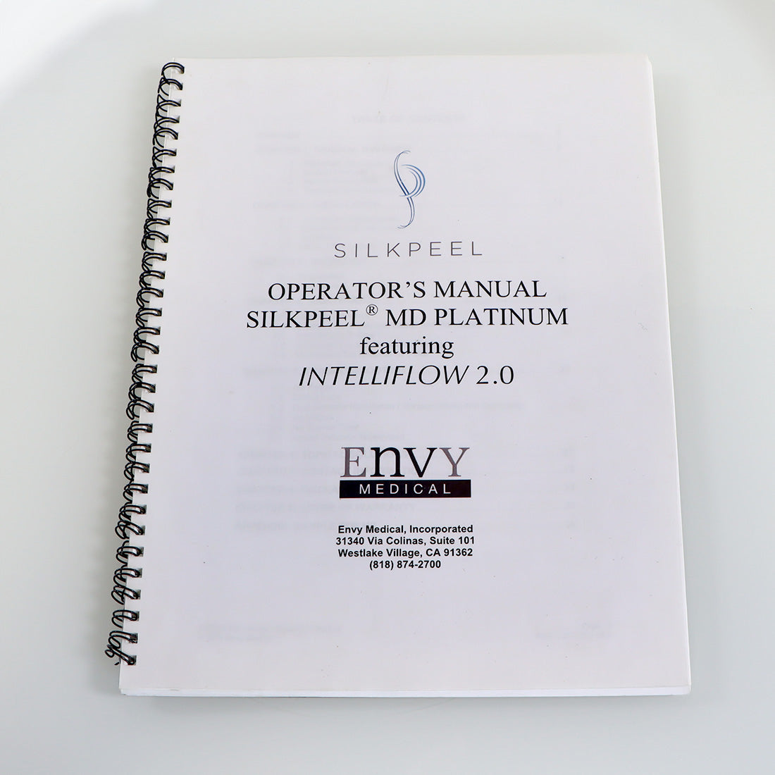Envy Medical SilkPeel MD Platinum Operator's Manual RCA-DOC-0204 v7.5 (2014)