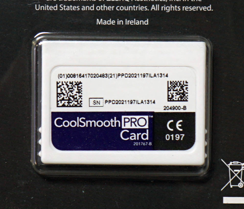 Zeltiq CoolSculpting CoolSmooth PRO Card BRZ-CD4-091-024 Cool Smooth x18 Cycle