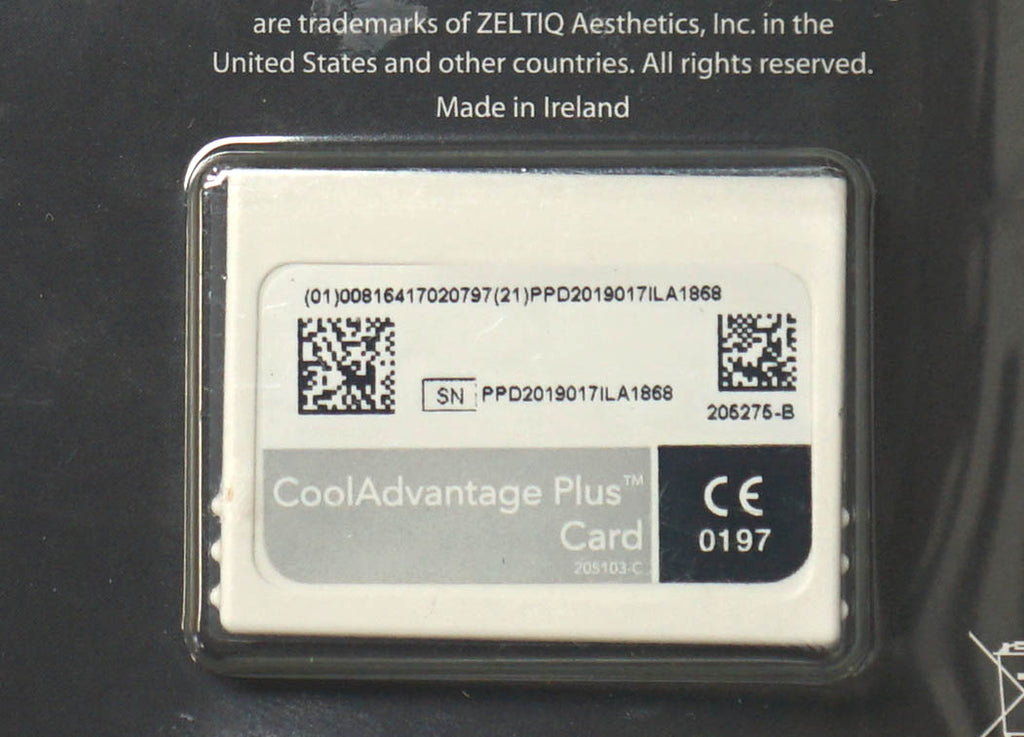 Zeltiq CoolSculpting CoolAdvantage PLUS Card Silver BRZ-CD4-180-016 x15 Left