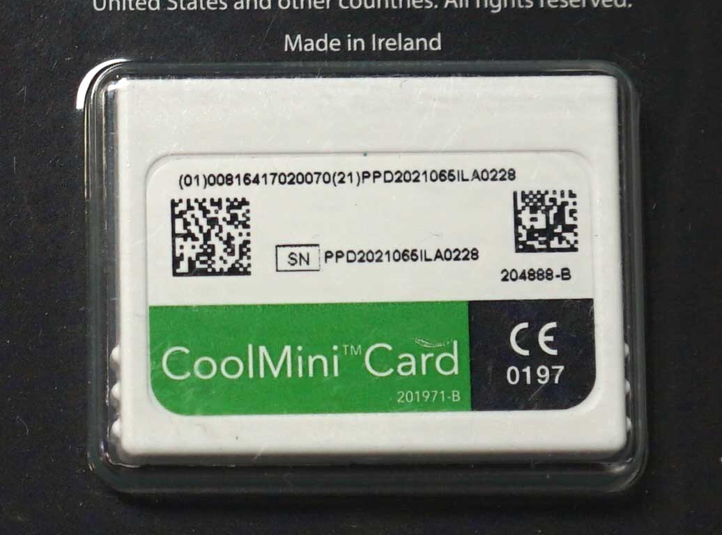 Zeltiq CoolSculpting CoolMini BRZ-CD4-02X-001 Green Treatment Card x8 Cycles