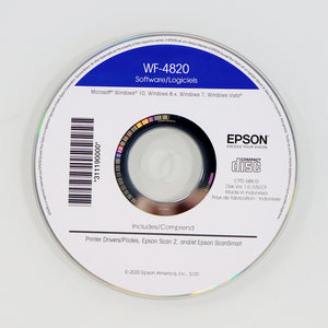 Epson WorkForce Printer WF-4820 Software Compact Disc Driver Scan 2 ScanSmart CD