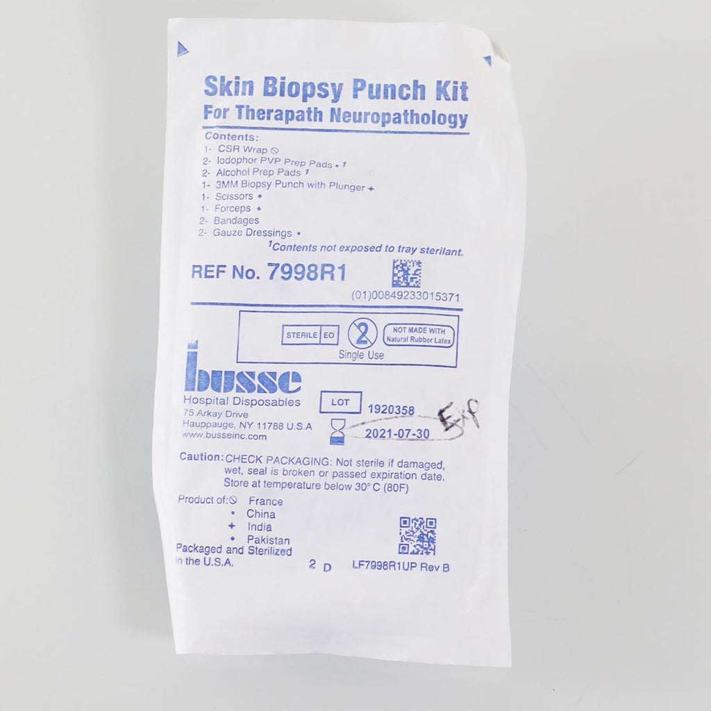 Busse Skin Biopsy Punch Kit Therapath Neuropathology Disposable 7998R1 Exp