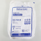 Medical Action Operating Room Blue Towels OR 704-B Sterile EO O.R. Single Use x4