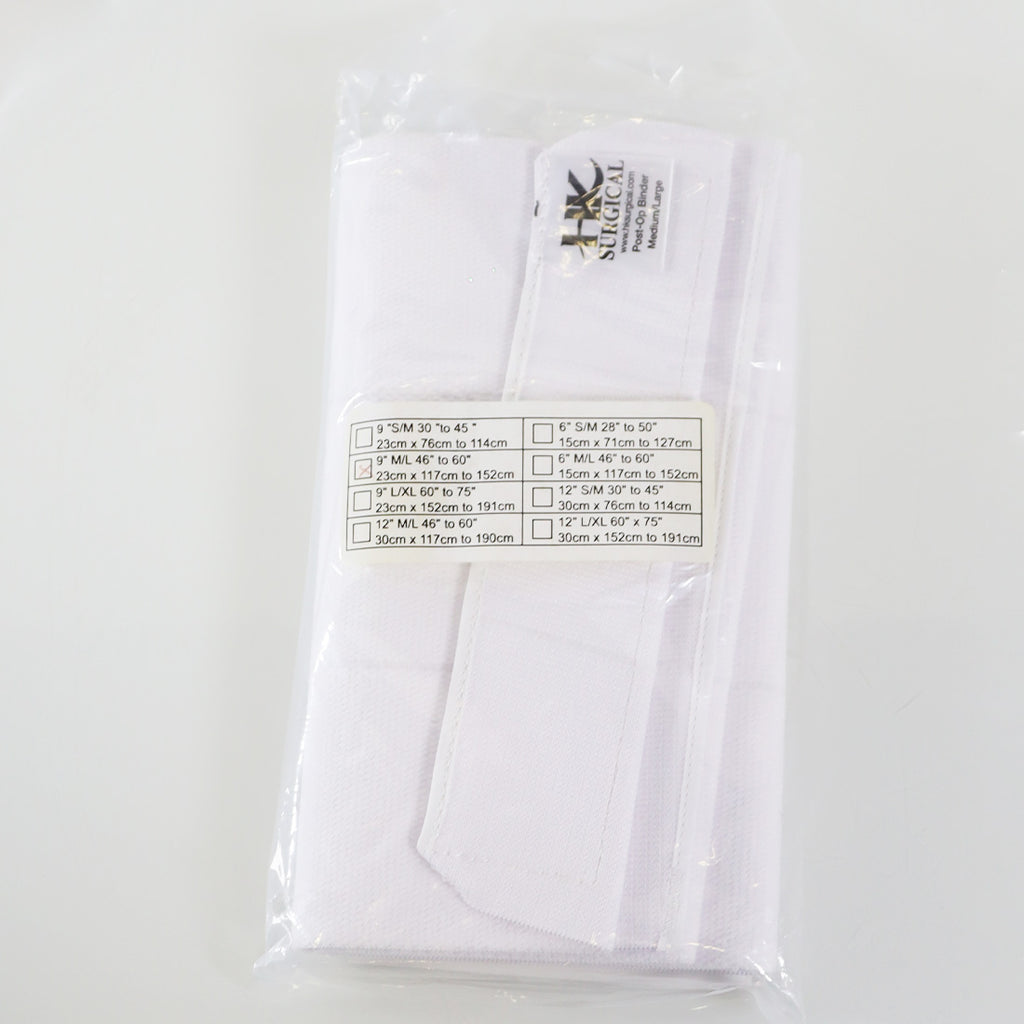 HK Surgical Abdominal Binder Medium Large 9" 46" to 60" Compression Post Op New