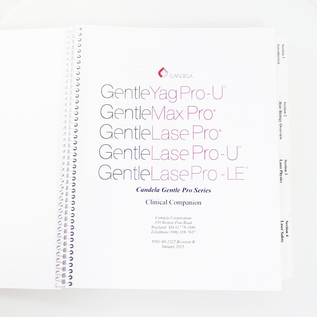 Candela GentleMax Gentle Max Yag Pro Laser In-Service User Manual 8501-00-2222