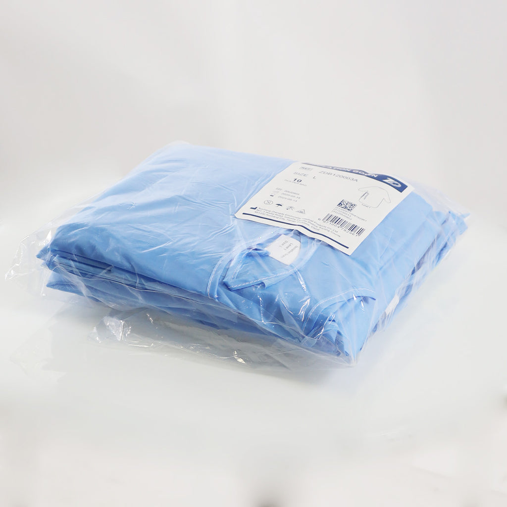 Environstar Isolation Gown AAMI Level 1 ZDB120003A Large Size Blue 7-Pack 2023