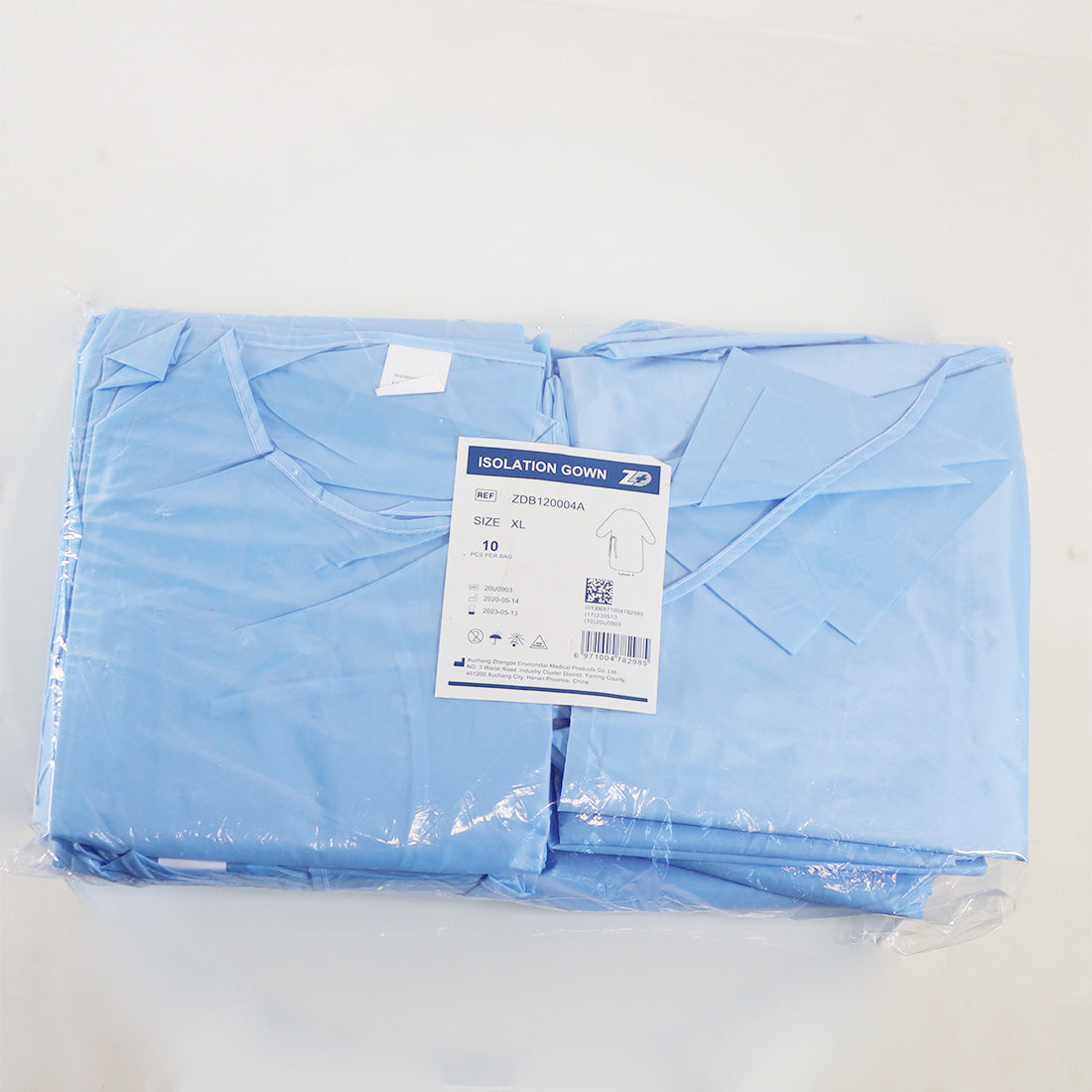 Environstar Isolation Gown AAMI Level 1 ZDB120004A XL Size Blue 10-Pack 2023