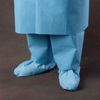 Halyard 69551 Heavy-Duty Shoe Cover Universal Size 3-Layer SMS Fabric Blue 73pk