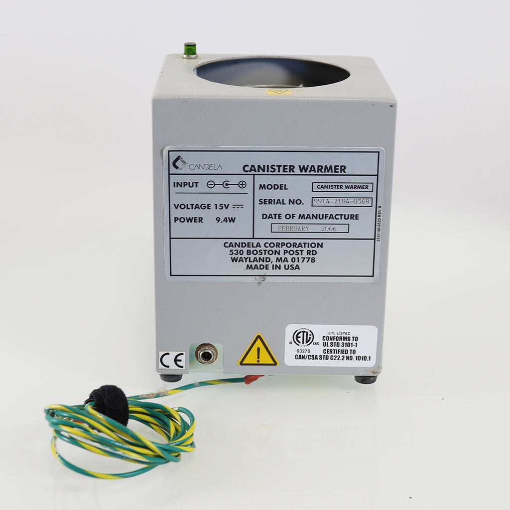 Candela Laser DCD Cryogen Heater Canister Warmer Gray Metal Parts Unit