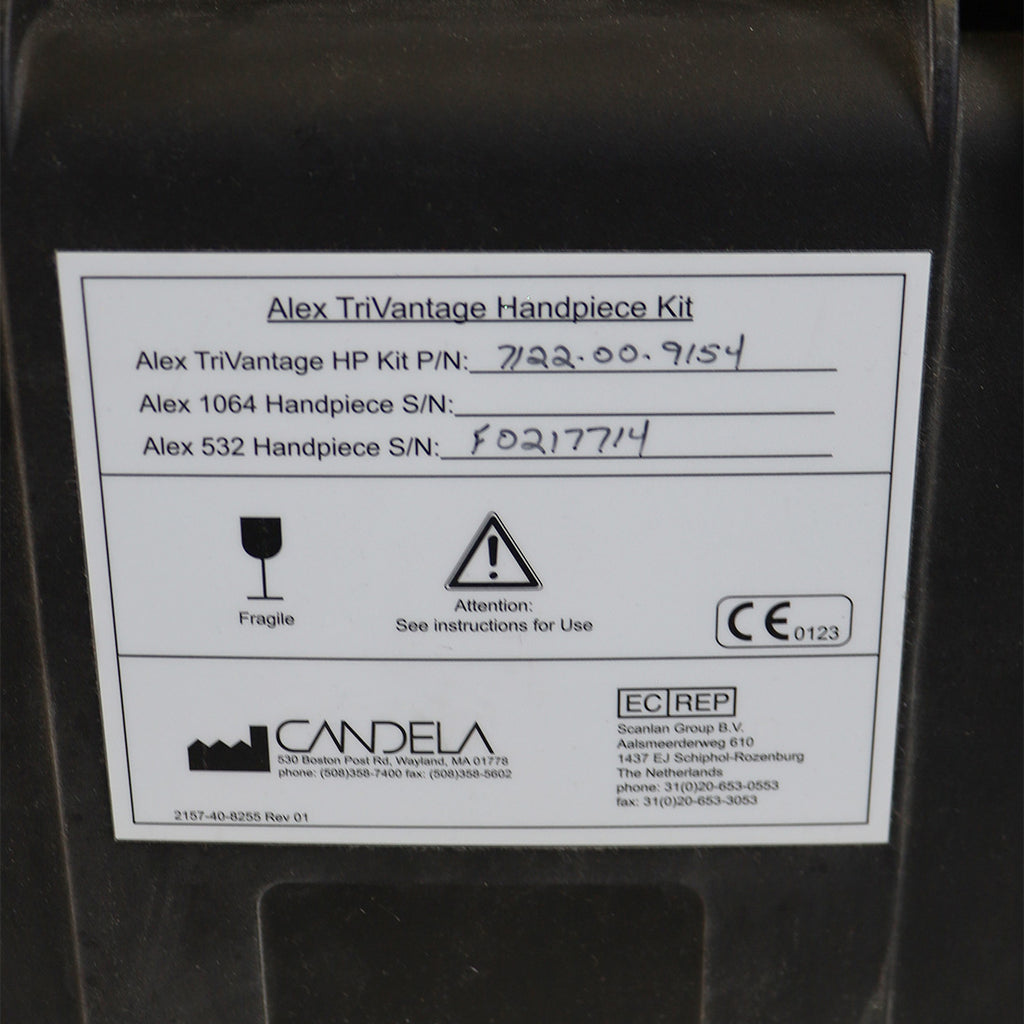 2013 Candela Alex TriVantage Q Switched 532nm Nd YAG Tattoo Removal Laser