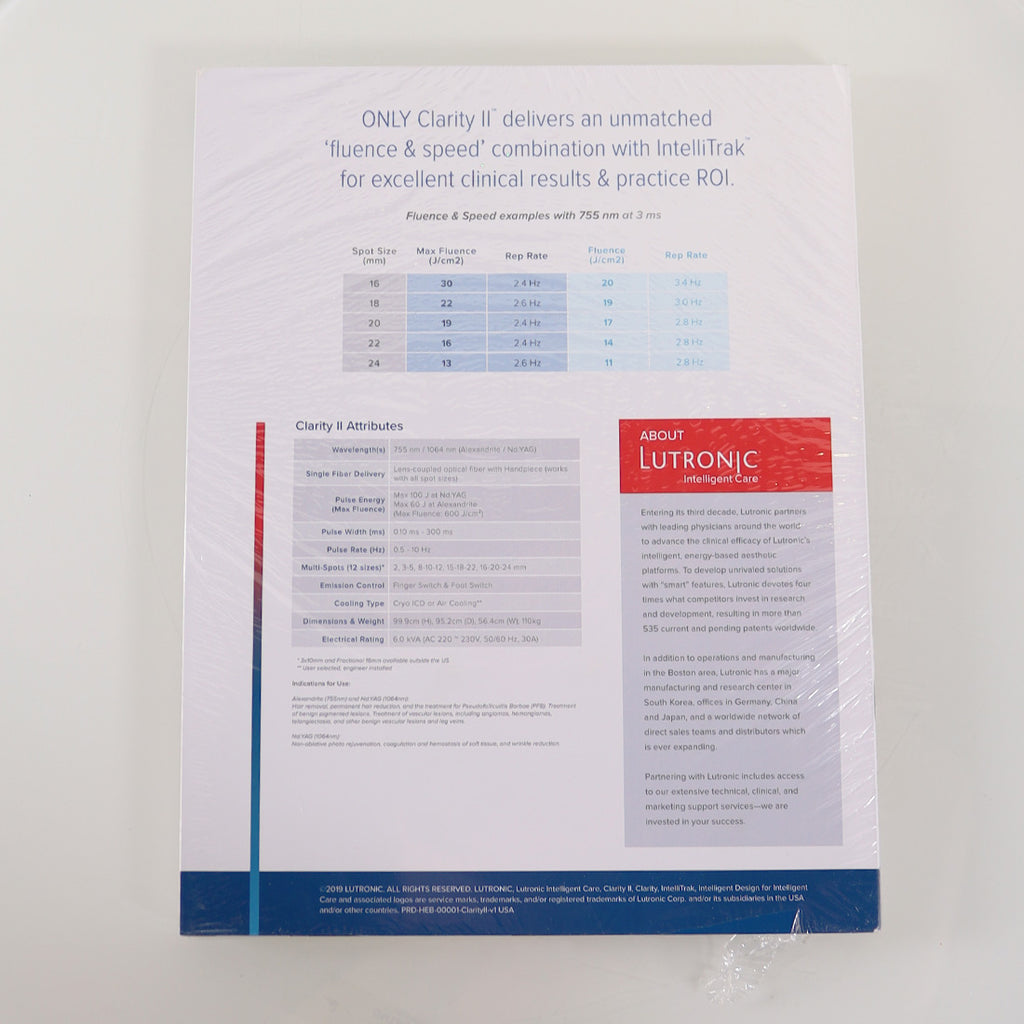 Lutronic Clarity II Marketing Booklet PRD-HEB-00001-ClarityII-v1 10-Pack