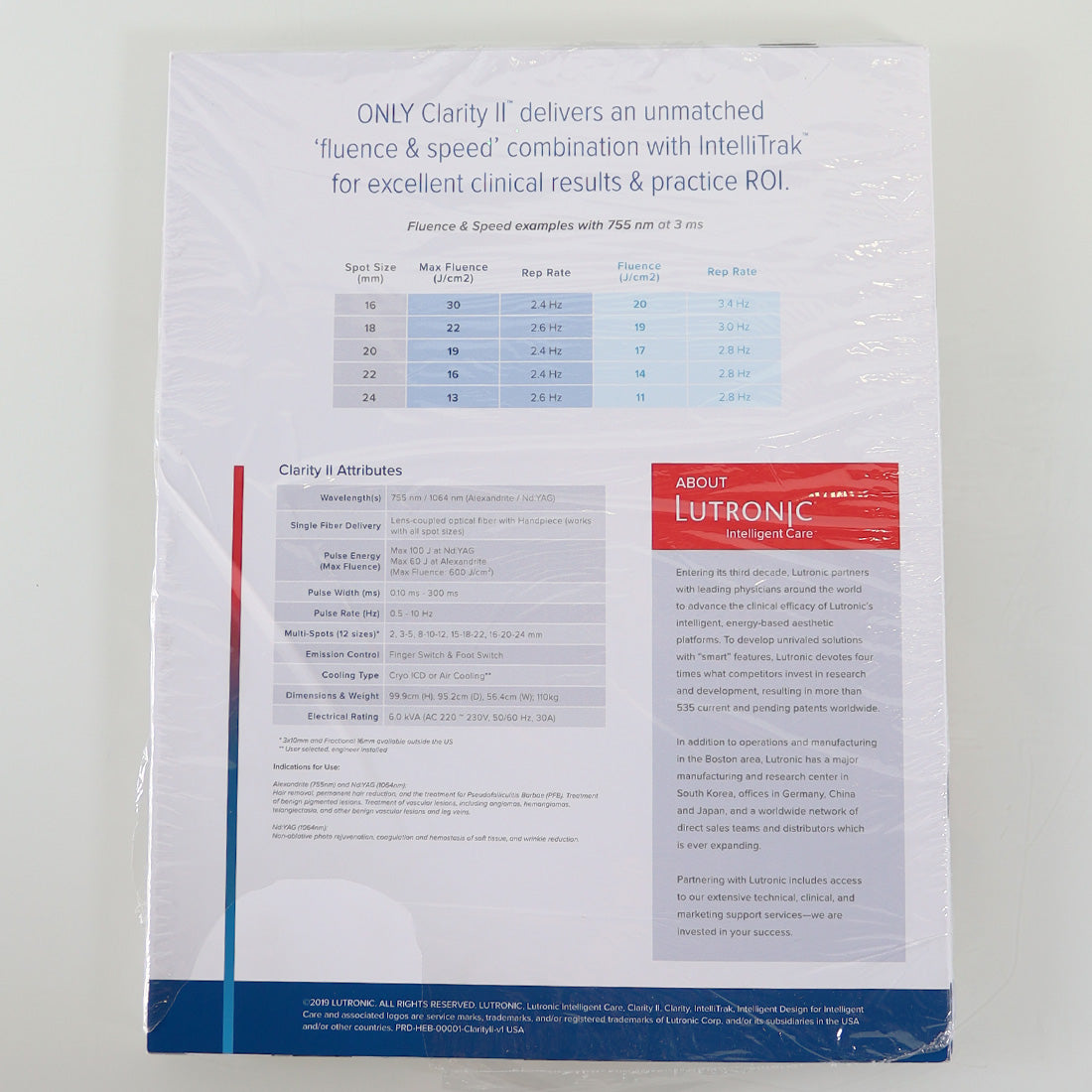 Lutronic Clarity II Marketing Booklet PRD-HEB-00001-ClarityII-v1 8-Pack