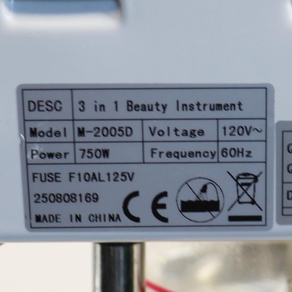 Facial Steamer Mobile 3 in 1 Beauty Instrument Rolling M-2005D Salon Spa 5x Lens