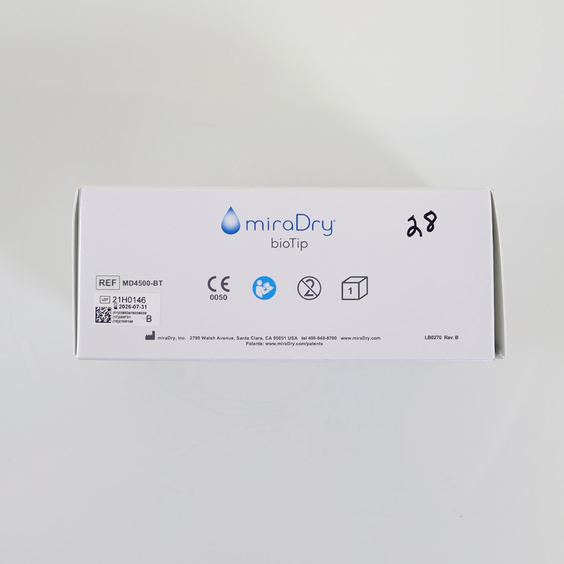 Miramarlabs miraDry bioTip Hyperhidrosis Reduction Bio Tip MD4500-BT Exp 7/2026