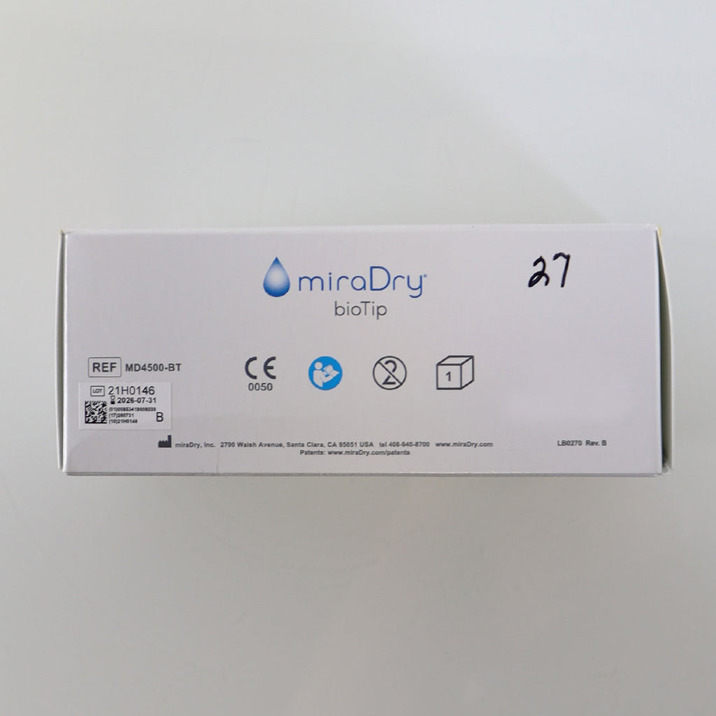 Miramarlabs miraDry bioTip Hyperhidrosis Reduction Bio Tip MD4500-BT Exp 07/26