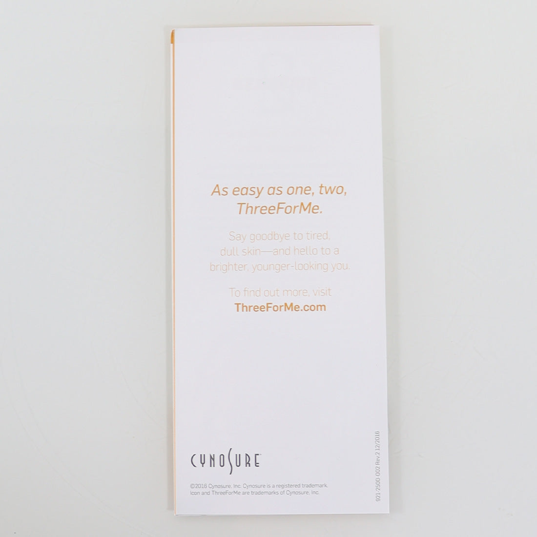 Cynosure Icon Laser ThreeForMe Patient Brochure 3 For Me Wrinkles Veins x30