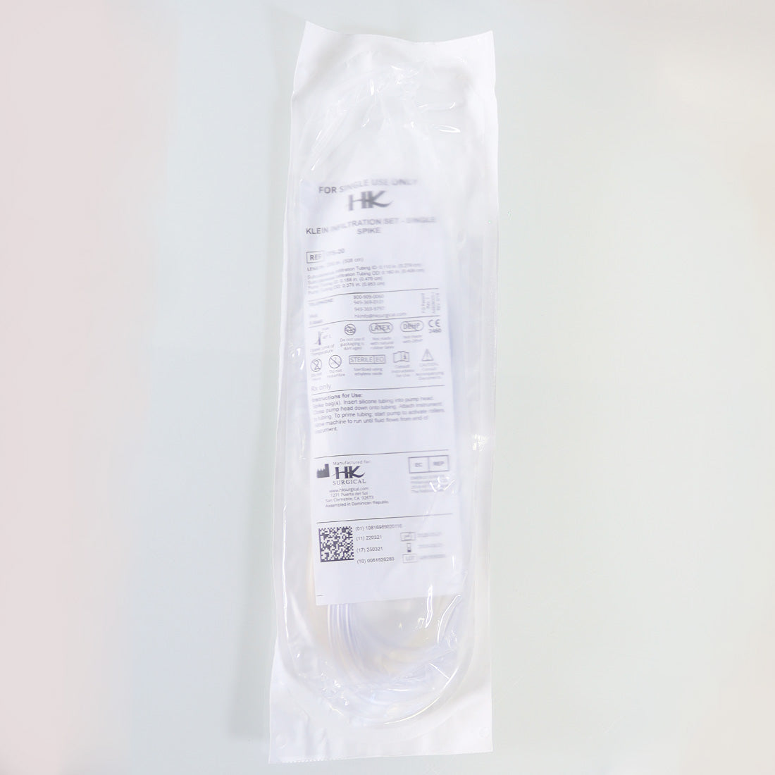 HK Surgical Klein Infiltration Tubing Set Single Spike ITS-20 200in x1 EXP2025