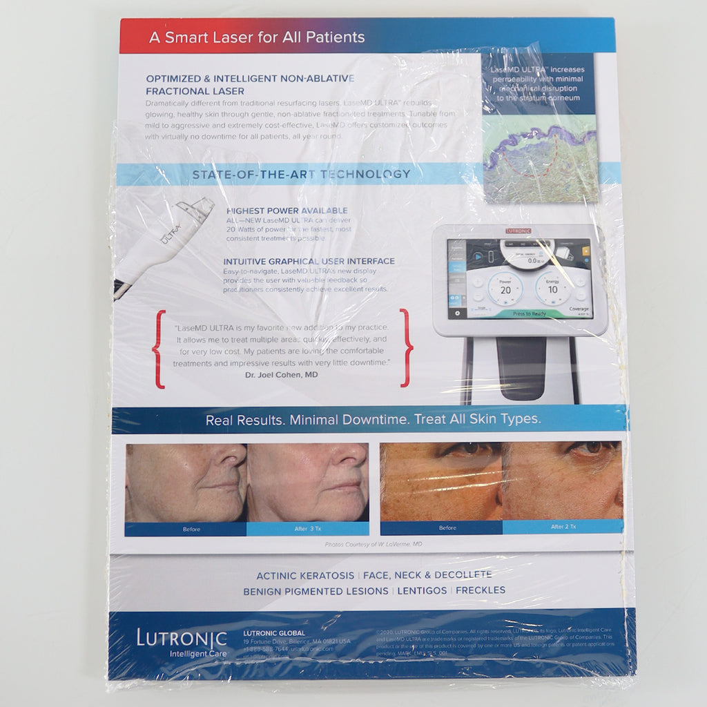 Lutronic LaseMD Ultra Laser Patient Marketing Brochure Skin Treatment x24 Pcs