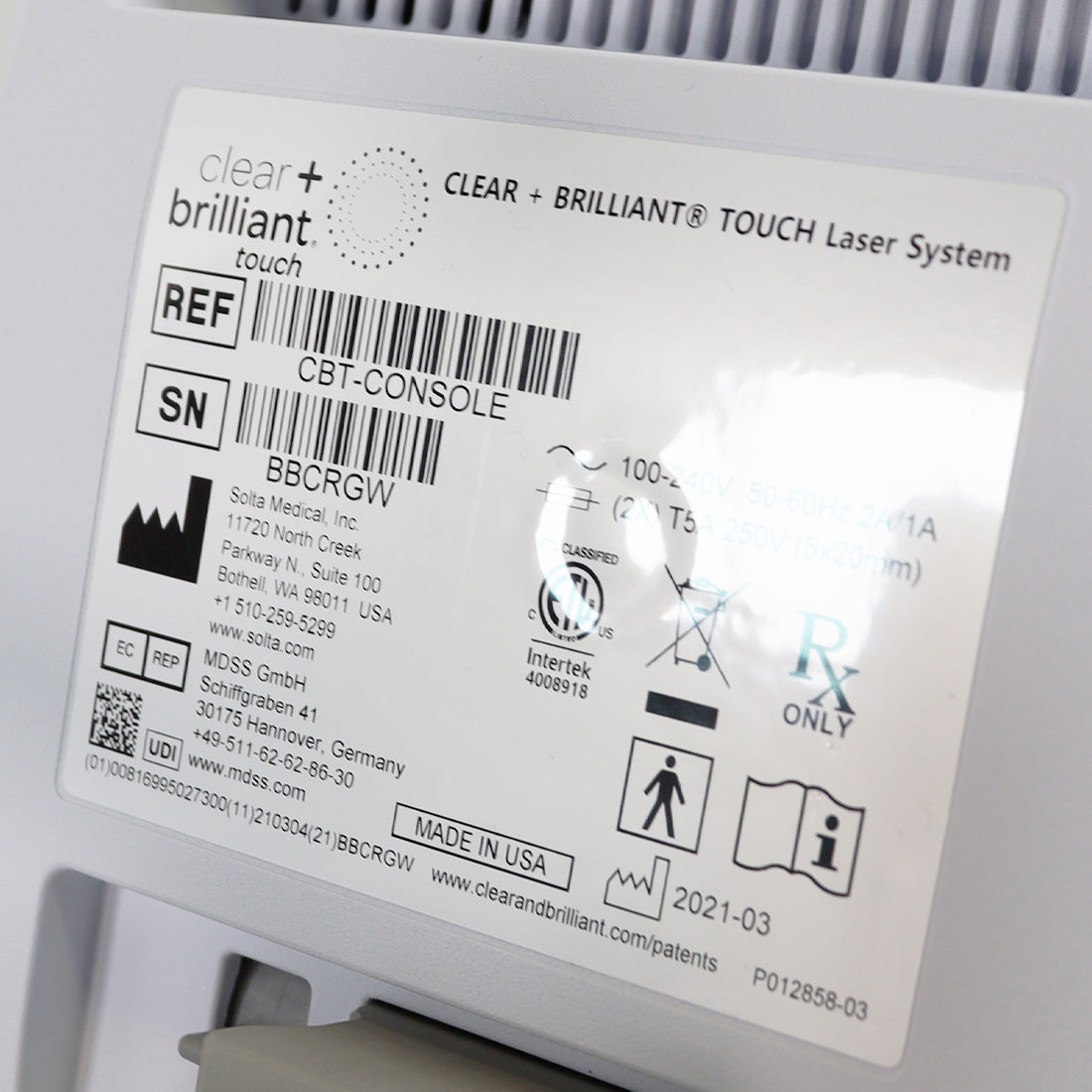 2021 Solta Clear & Brilliant Touch 1440nm Diode Fractional Laser 2 HPs Wrinkles