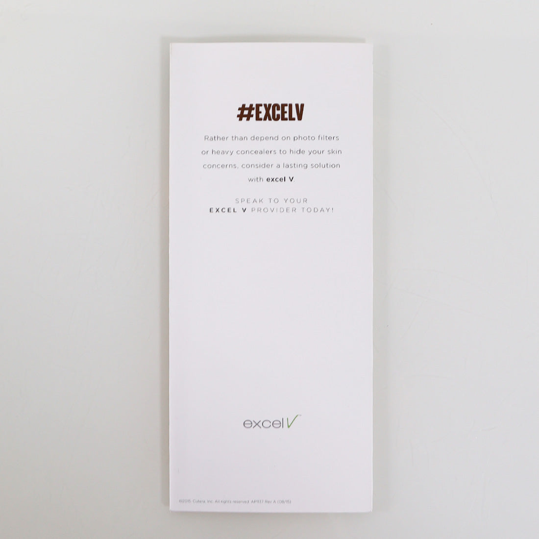 Cutera ExcelV Photo Filters in Real Life Brochure Office Marketing AP1137 24pk