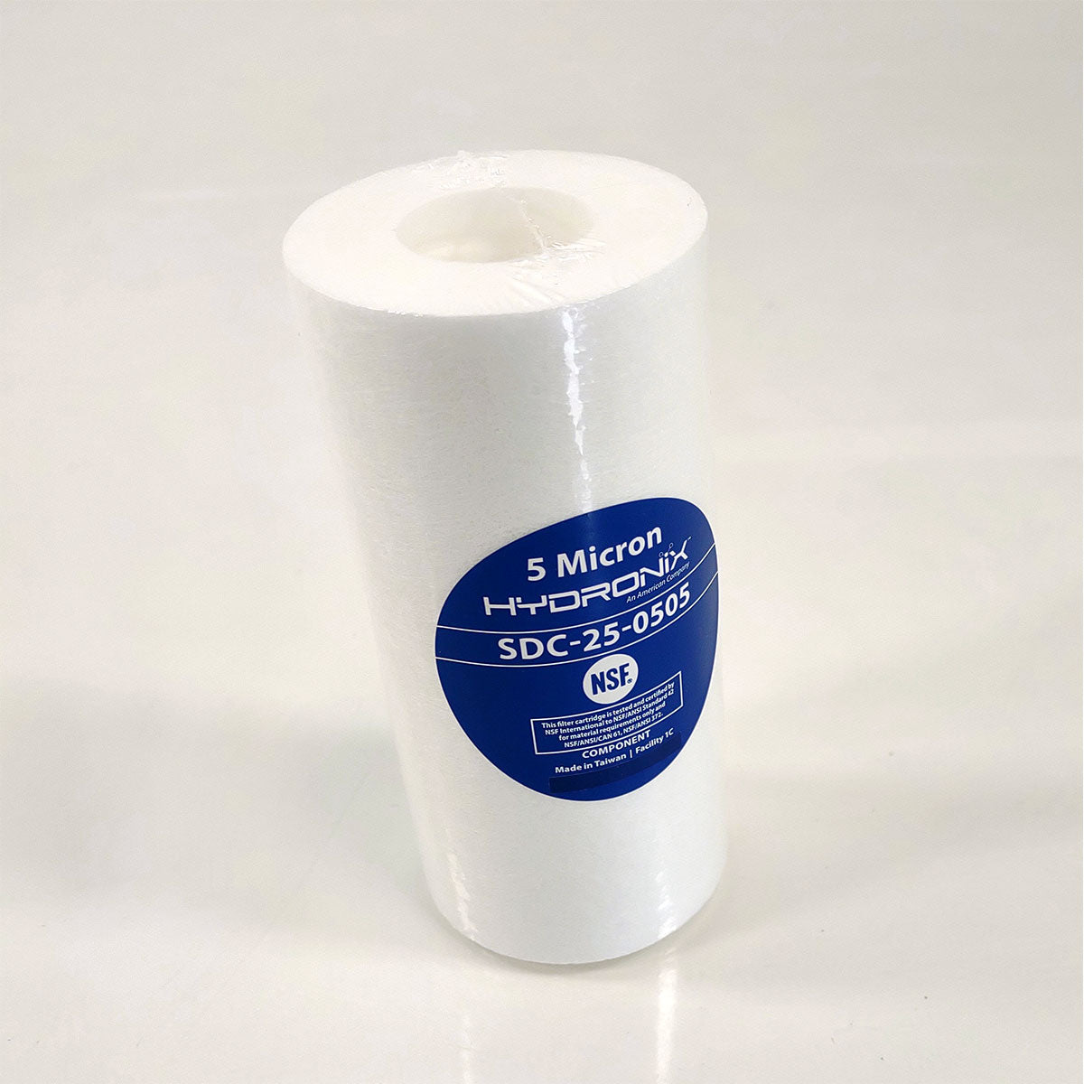 Hydronix 5-Micron Filter White Cartridge SDC-25-0505 Sediment NSF 2.5in x 5in