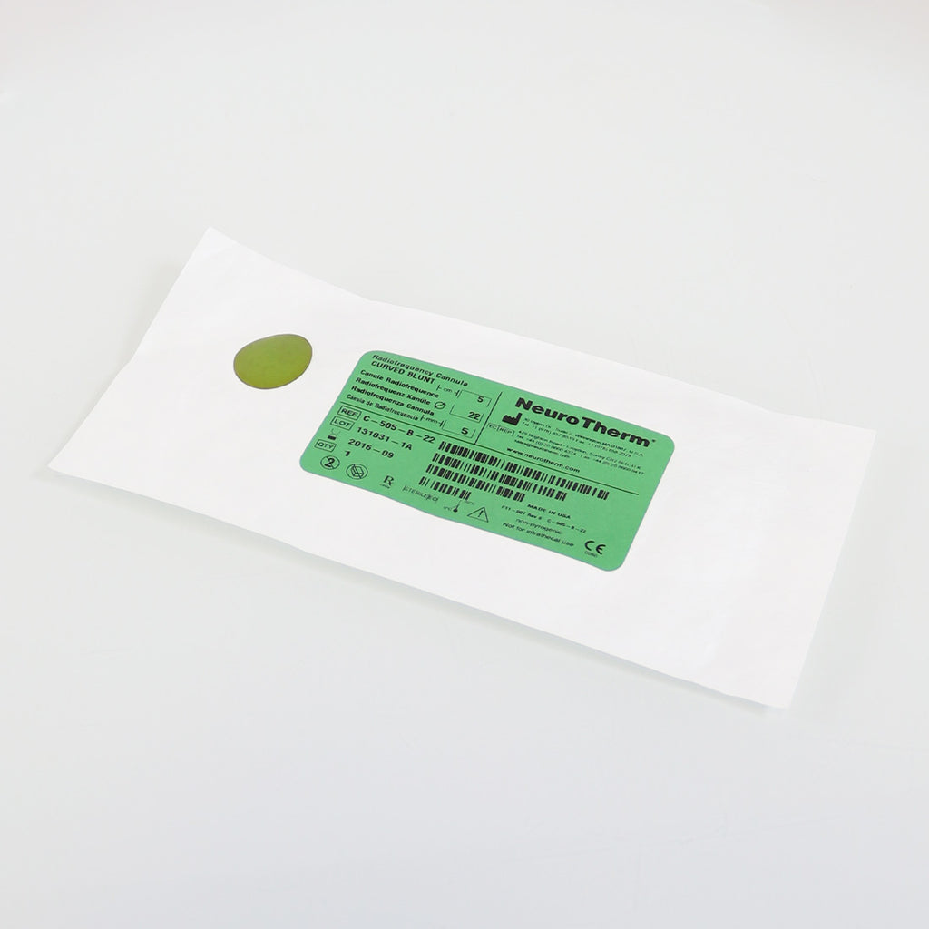 NeuroTherm RadioFrequency Disposable Cannula Curved Blunt C-505-B-22 Exp9/2016