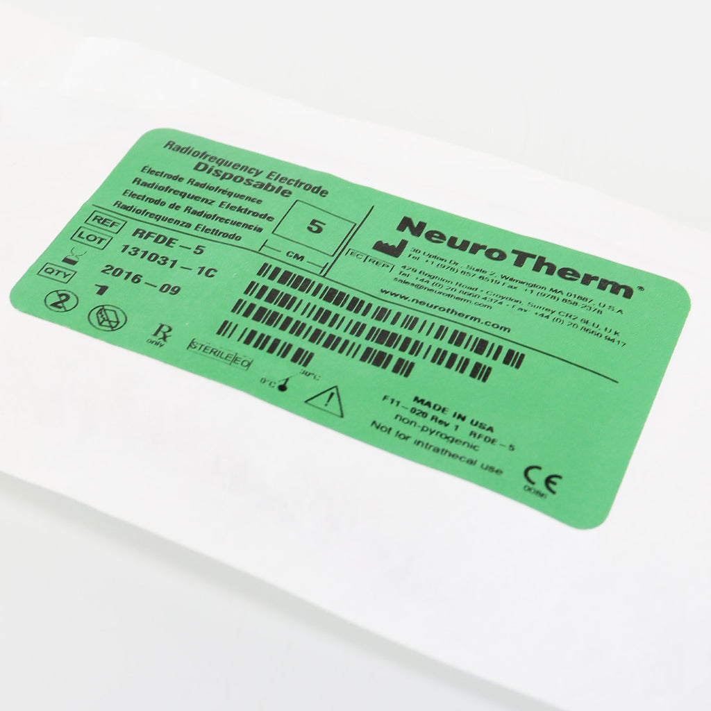 NeuroTherm Disposable Radio Frequency Electrode RFDE-5 RF Exp9/2016 x1-Pc