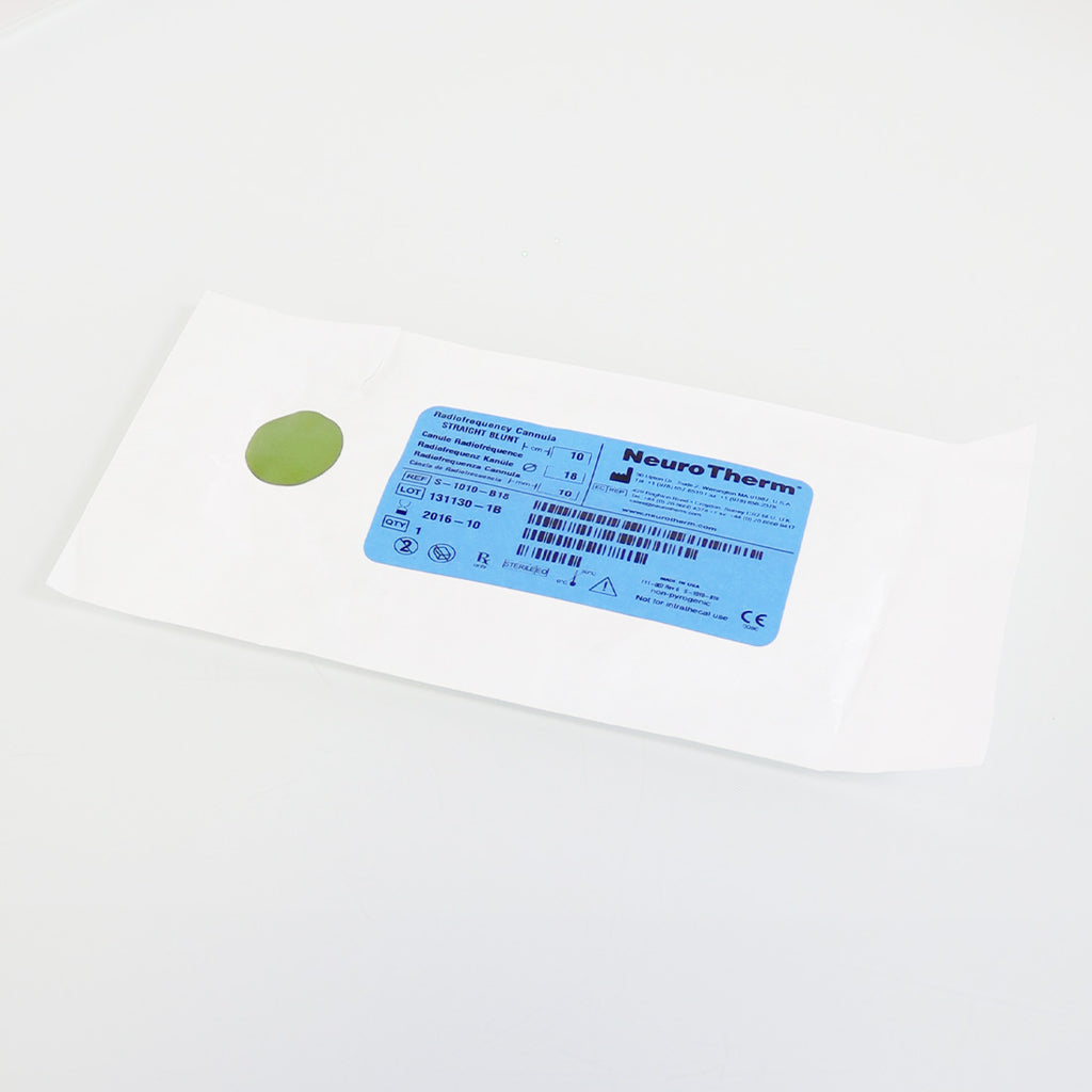 NeuroTherm RadioFrequency Disposable Cannula Straight Blunt S-1010-B-18 Exp-2016