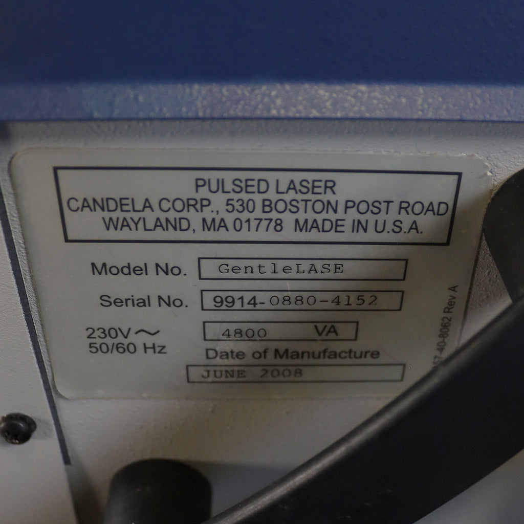 2008 Candela GentleLASE Mini GL Pulsed Laser Alexandrite MGL 755nm Gentle Lase