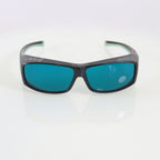 EnLighten Optic PPE Laser Safety Glasses Black Frame Aqua Lens 670nm 1064nm OD7