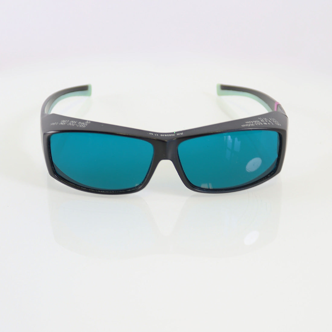 EnLighten Optic PPE Laser Safety Glasses Black Frame Aqua Lens 670nm 1064nm OD7