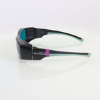 EnLighten Optic PPE Laser Safety Glasses Black Frame Aqua Lens 670nm 1064nm OD7