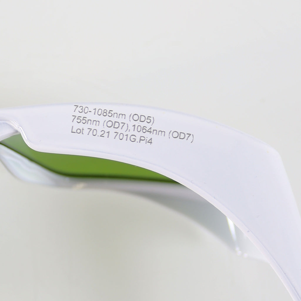 Cutera Innovative Optic PPE IPL Safety Glasses White Green Lens 730-1064 OD5 OD7