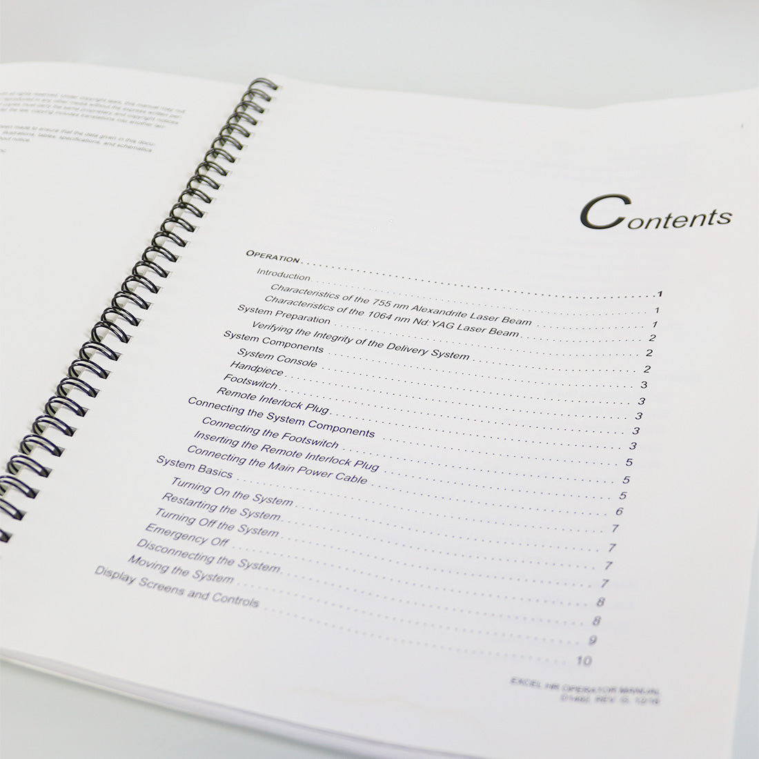 Cutera Excel HR Laser Operator Manual 755 1064nm Nd Yag User Guide Operation